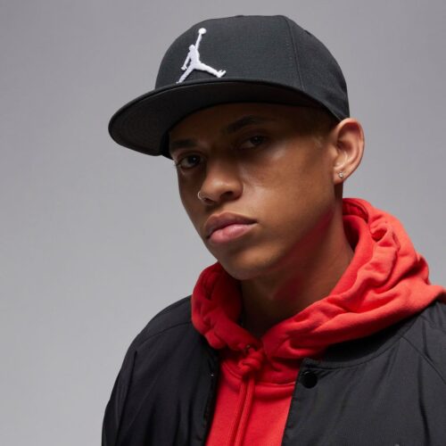 Gorra Plana Jordan Jumpman Bordado Negra